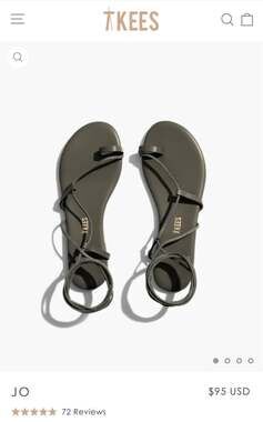 Tkees Jo Olive size 11 and Avery Black size 10 sandals